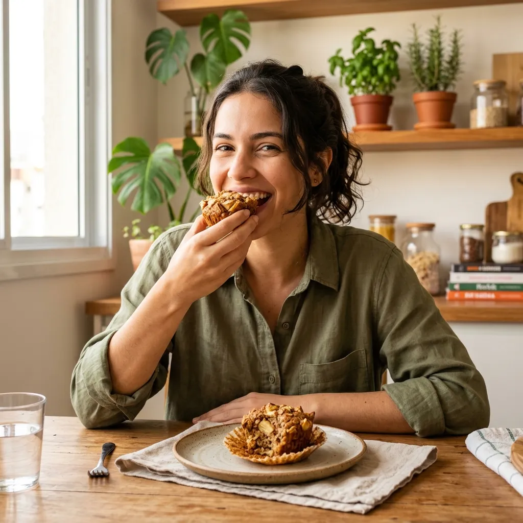 Muffin de maçã e canela fit